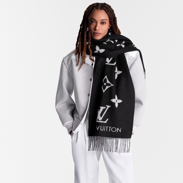 ✨루이비통 여성 블랙 머플러 - Louis vuitton Womens Black Muffler - acc1749x