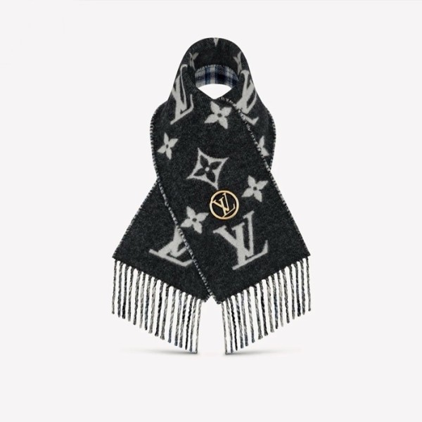 ✨루이비통 여성 블랙 머플러 - Louis vuitton Womens Black Muffler - acc1751x