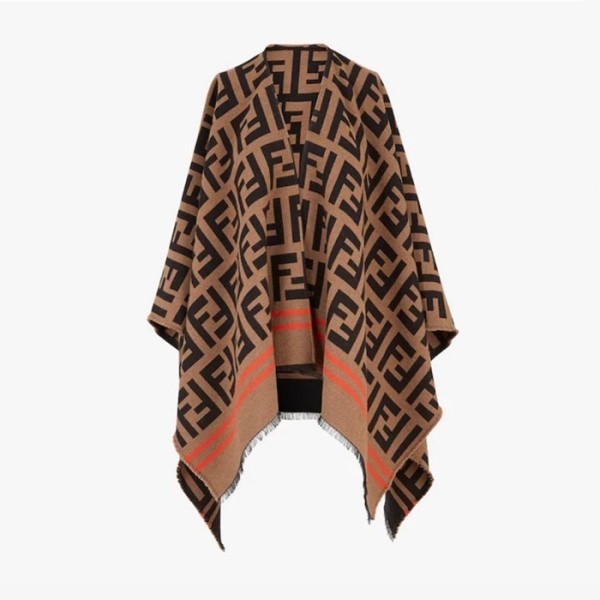 ✨펜디 여성 카멜 판쵸 - Fendi Womens Camel Pancho - acc1758x