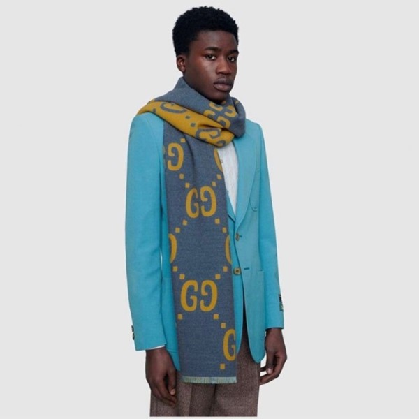 ✨구찌 남/녀 블루 머플러 - Gucci Unisex Blue Muffler - acc1759x