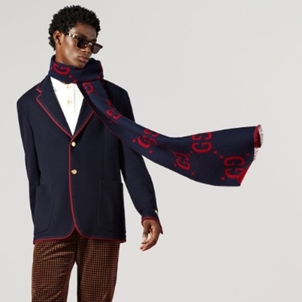 ✨구찌 남/녀 네이비 머플러 - Gucci Unisex Navy Muffler - acc1760x