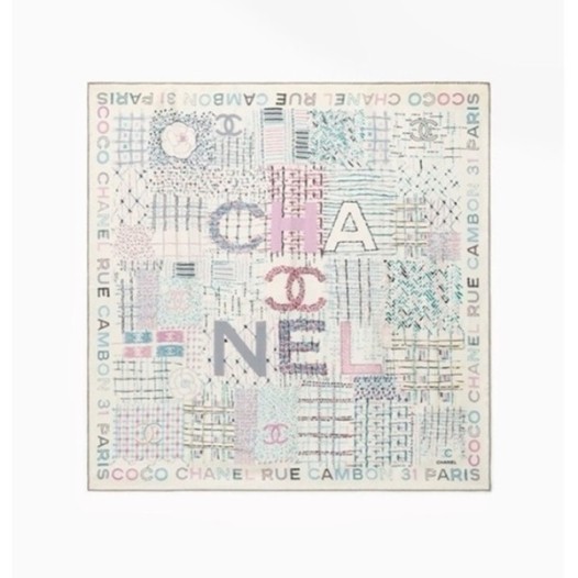 ❤샤넬 여성 화이트 스카프 - Chanel Womens White Scarf - acc1808x