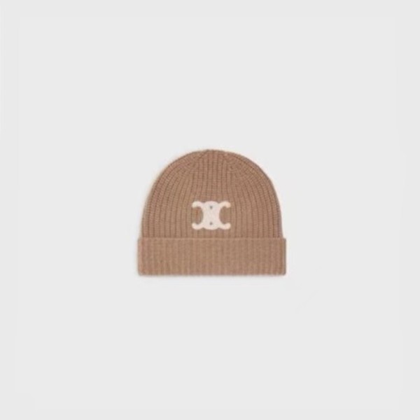 ✨셀리느 남/녀 카멜 비니&머플러 셋트 - Celine Unisex Camel Beanie - acc1867x