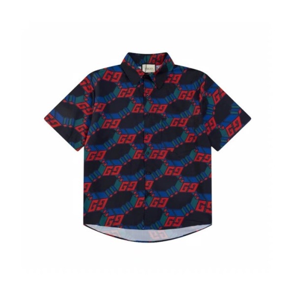 ✨구찌 남성 블랙 반팔 셔츠 - Gucci Mens Black Shirts - guc311x