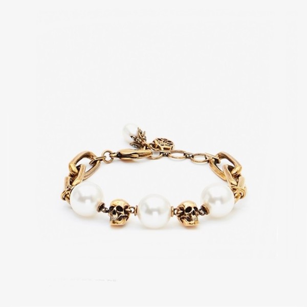 ✨알렉산더 맥퀸 여성 골드 팔찌 - Alexander Mcqueen Womens Gold Bangle - acc1904x