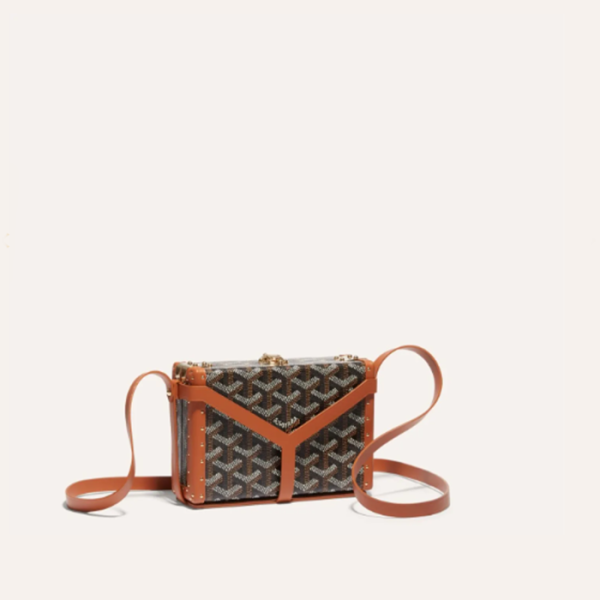 ✨고야드 여성 블랙 탄 미노디에르 트렁크 백 - Goyard Womens Minaudiere Trunk Bag - gob1267x