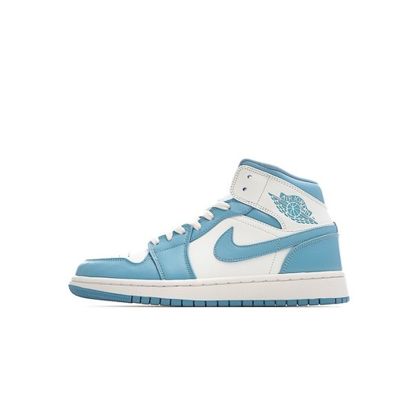 ✨나이키 남/녀 블루 하이탑 스니커즈 - Nike Jordan 1 Mid Unisex Sneakers - nis297x