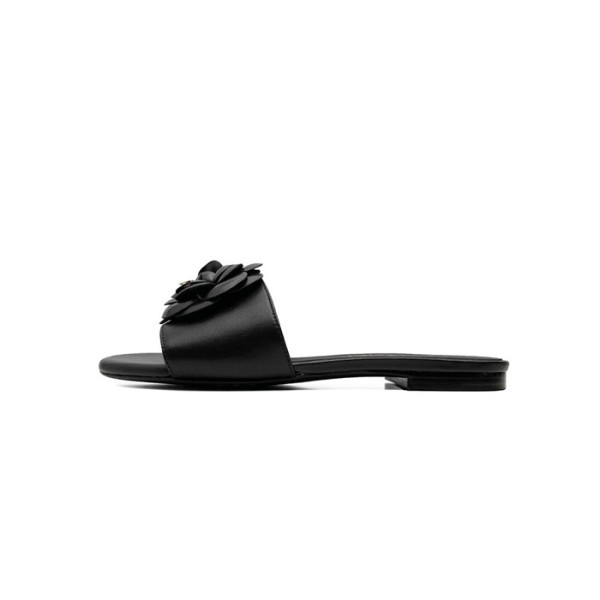 ✨샤넬 여성 까멜리아 블랙 뮬 - Chanel Womens Black Slippers - chs353x