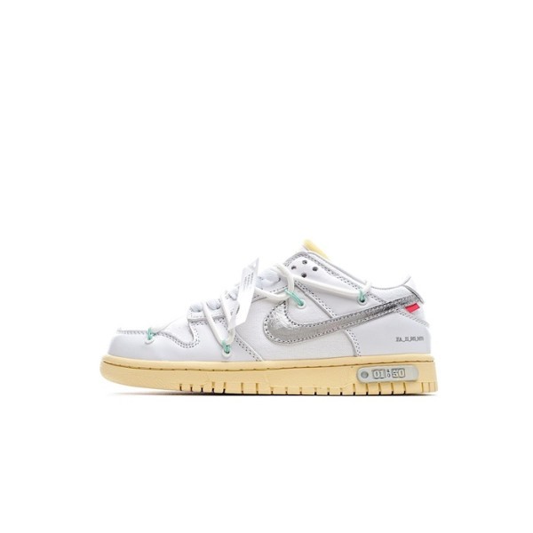 ✨나이키 x 오프화이트 남/녀 화이트 스니커즈 - Nike Dunk x Off-white Unisex Sneakers - nis405x