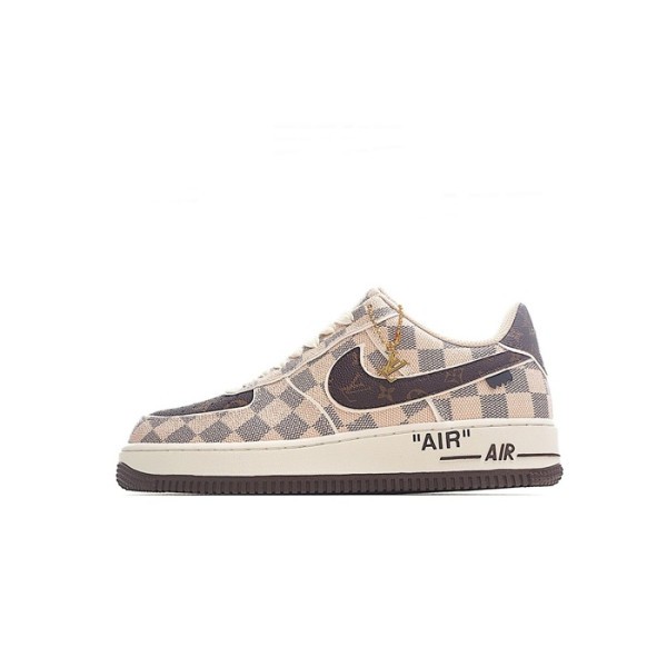 ✨나이키 남/녀 브라운 스니커즈 - Nike Air Force 1 x LV Unisex Sneakers - nis485x