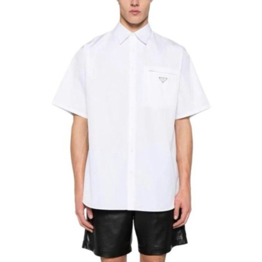 ❤프라다 남성 화이트 반팔 셔츠 - Prada Mens White Shirts - prc372x
