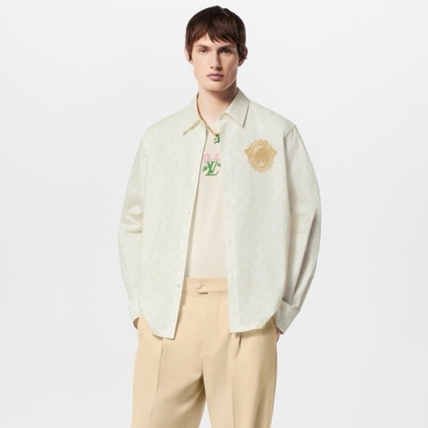 ✨루이비통 남성 아이보리 셔츠 - Louis vuitton Mens Ivory Shirts - lvc373x