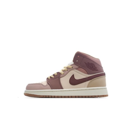 ❤나이키 남/녀 버건디 하이탑 스니커즈 - Nike Air Jordan 1 Mid Unisex Sneakers - nis510x