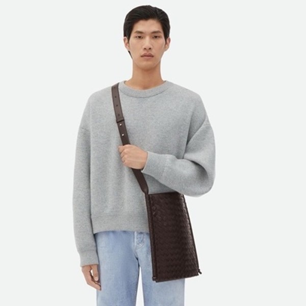 ✨보테가 베네타 남성 초코브라운 플랫 루프 - Bottega Veneta Mens Brown Flat Loop - bvb468x