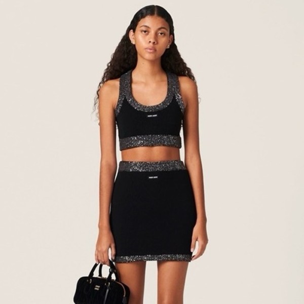 ✨미우미우 여성 블랙 투피스 - Miumiu Ladys Black Two-pieces - muc409x