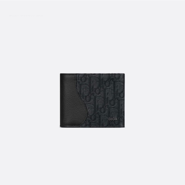 ✨디올 남성 블랙 반지갑 - Dior Mens Black Half Wallets - diw171x