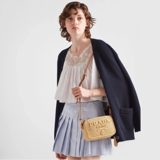 ❤프라다 여성 베이지 라탄백 - Prada Womens Beige Shoulder Bag - prb1583x