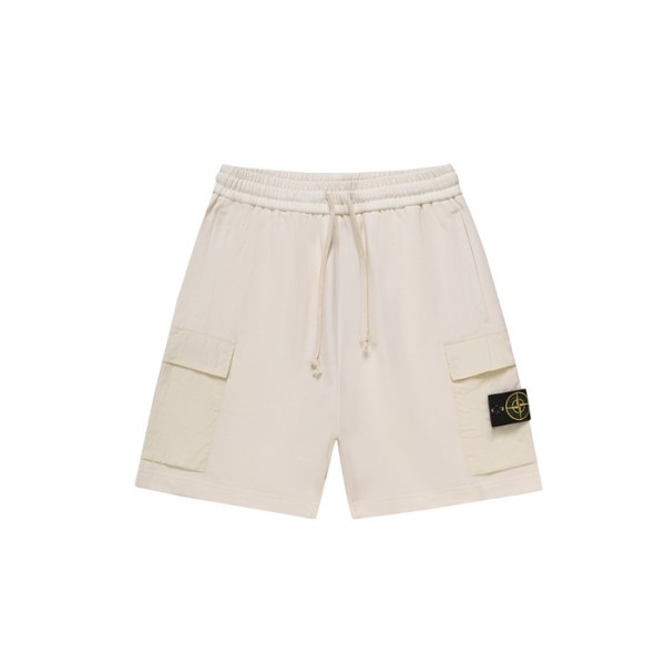 ✨스톤아일랜드 남성 아이보리 반바지 - Stone Island Mens Ivory Half-pants - stc90x