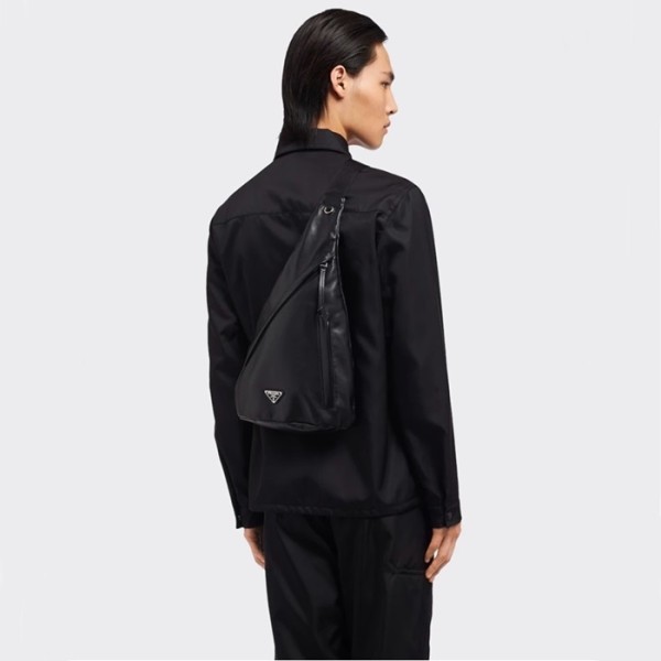 ✨프라다 남/녀 블랙 슬링백 - Prada Unisex Black Slingbag - prb1624x