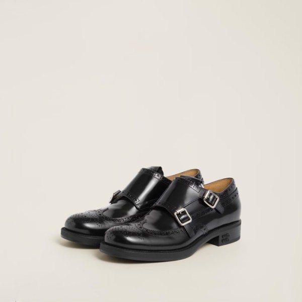 ✨미우미우 여성 블랙 로퍼 - Miumiu Womens Black Loafer - mis579x