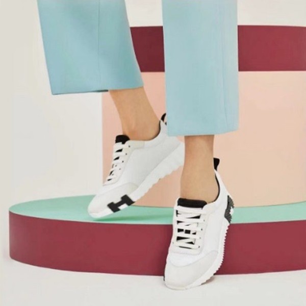 ✨에르메스 여성 엔볼 화이트 바운싱 - Hermes Womens White Sneakers - hes581x