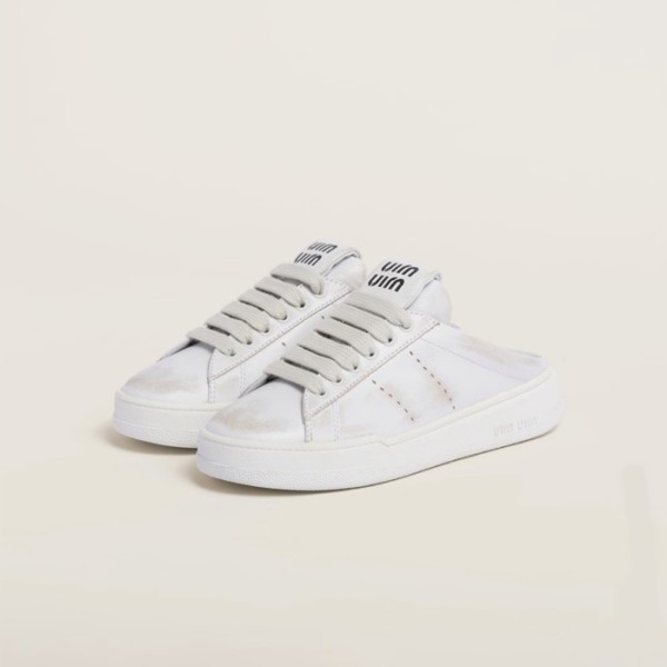 ✨미우미우 여성 화이트 스니커즈 - Miumiu Womens White Sneakers - mis599x