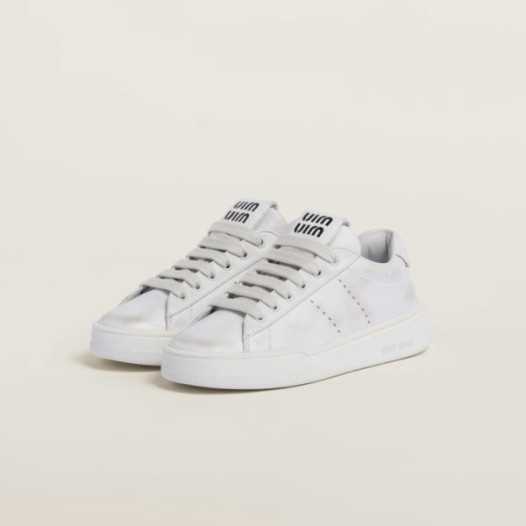 ❤미우미우 여성 화이트 스니커즈 - Miumiu Womens White Sneakers - mis600x