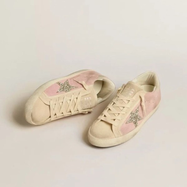 ✨골든구스 여성 핑크 스니커즈 - Golden Goose Womens Ballstar Sneakers - gos613x