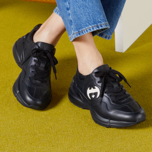 ❤매장판 구찌 남/녀 블랙 라이톤 - Gucci Unisex Black Sneakers - gus618x