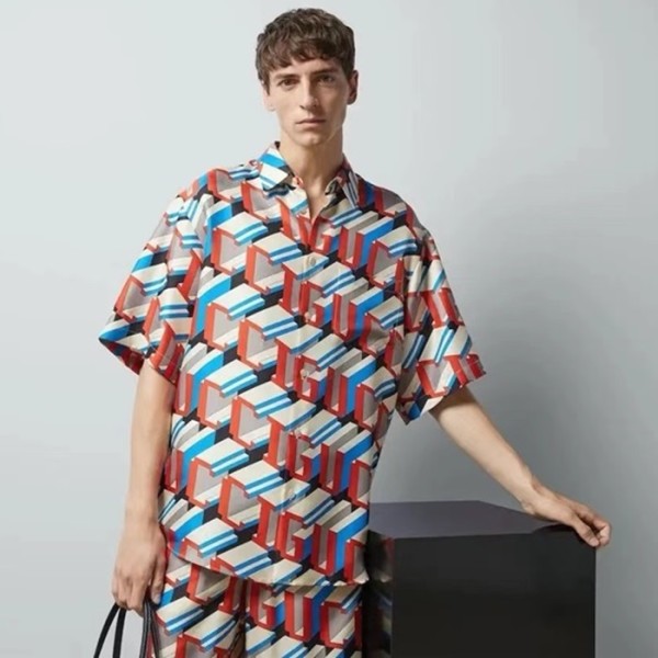 ✨구찌 남성 아이보리 반팔 셔츠 - Gucci Mens Ivory Shirts - guc368x