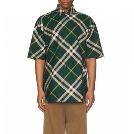 ❤버버리 남성 그린 반팔 셔츠 - Burberry Mens Green Shirts - buc336x