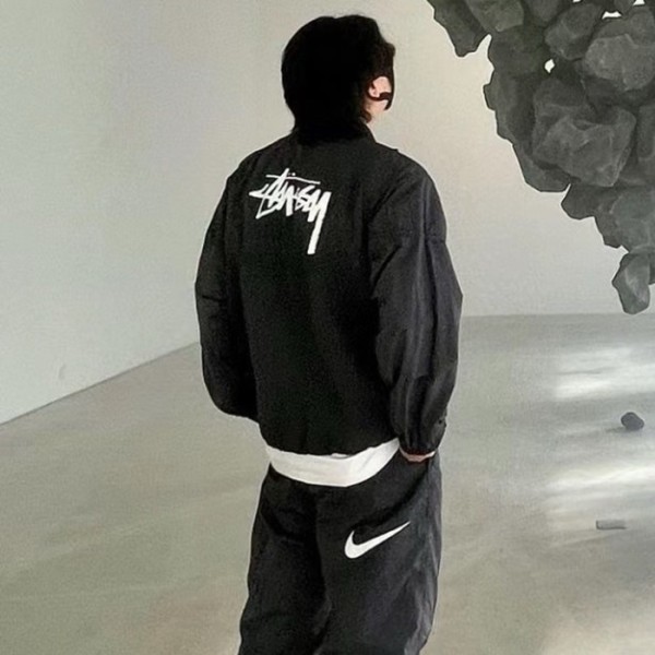 ✨스터시 x 나이키 남성 블랙 자켓 - Stussy x Nike Mens Black Jackets - stc720x