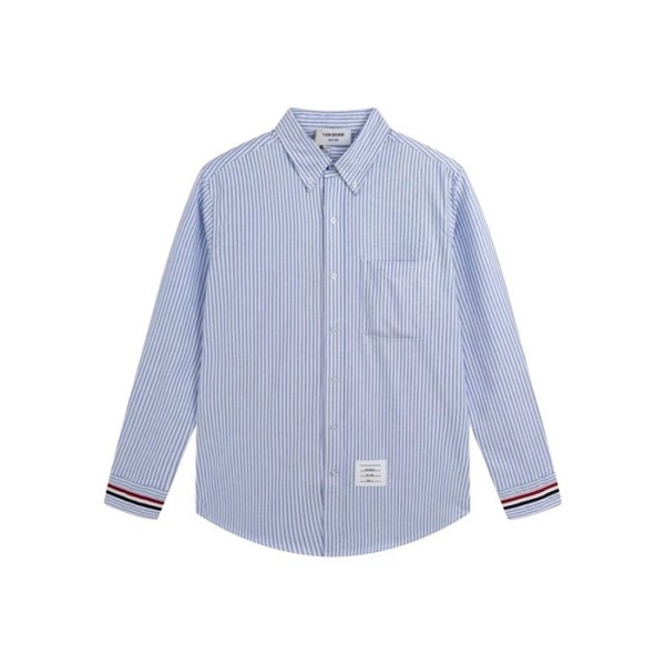 ✨톰브라운 남성 블루 셔츠 - Thom Browne Mens Blue Tshirts - thc61x