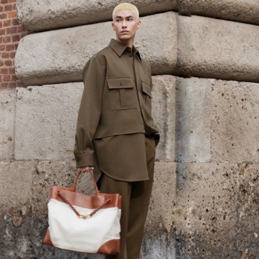 ❤보테가베네타 남여 베이지 안디아모 라지 - Bottega Veneta Unisex Andiamo - bvb1953x