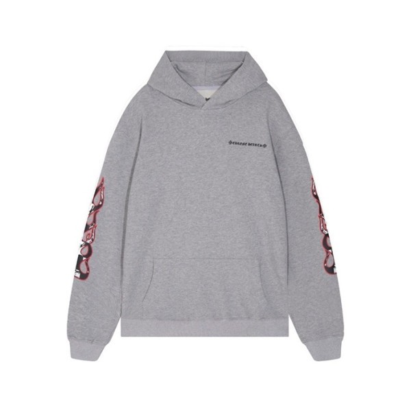✨크롬하츠 남성 그레이 후드티 - Chrom hearts Mens Gray Hoodie - chc822x