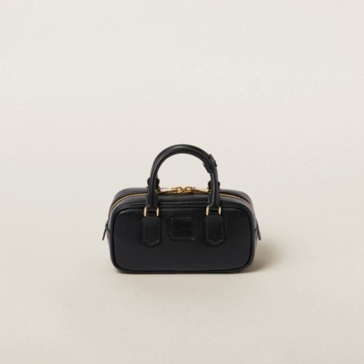 ❤미우미우 여성 블랙 아르카디 볼링백 - Miumiu Womens Arcadie Bag - mib1983x