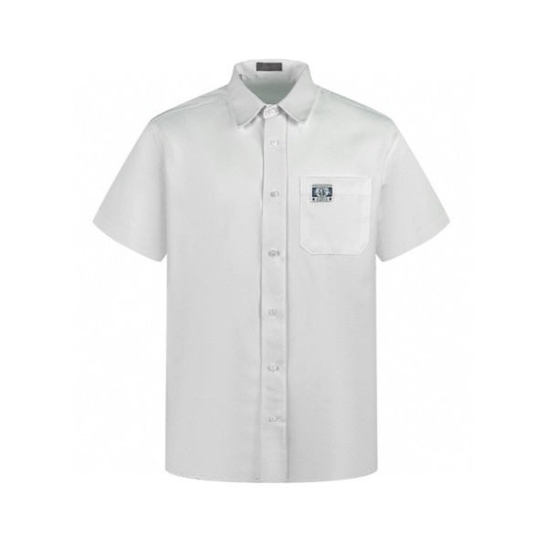 ✨디올 남성 화이트 반팔 셔츠 - Dior Mens White Shirts - dic871x