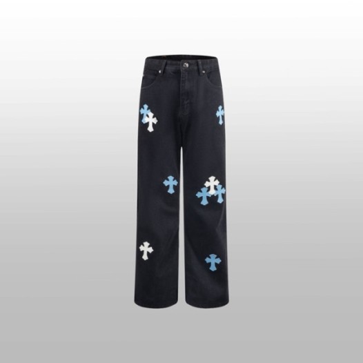 ❤크롬하츠 남성 블랙 청바지 - Chrom Hearts Mens Black Jeans - ch884x
