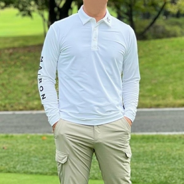 ✨[MALBON] 말본 남성 하이브리드 폴로 티셔츠 - gol123x