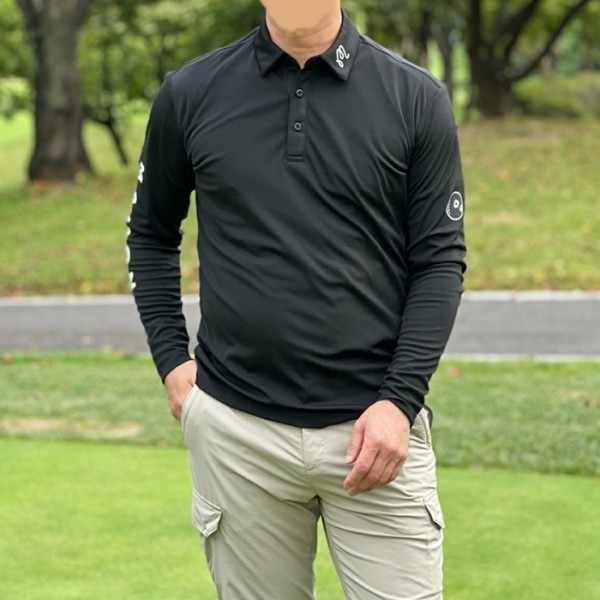✨[MALBON] 말본 남성 하이브리드 폴로 티셔츠 - gol124x
