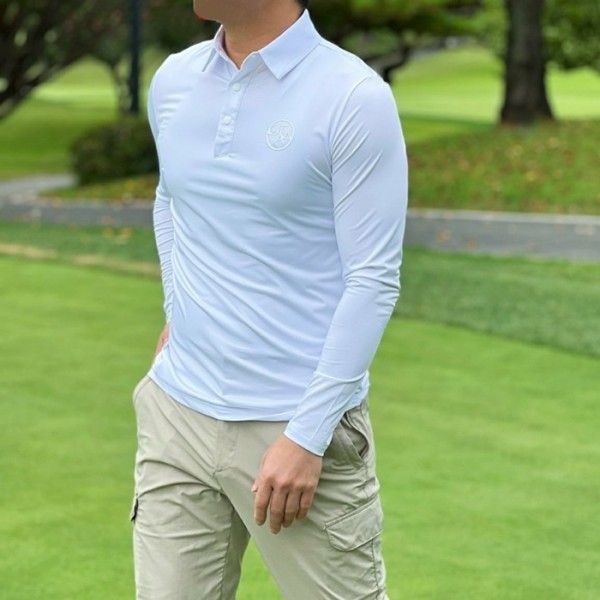 ✨[UTAA] 유타 남성 픽셀 언발 로고 롱슬리브 티셔츠 - gol125x