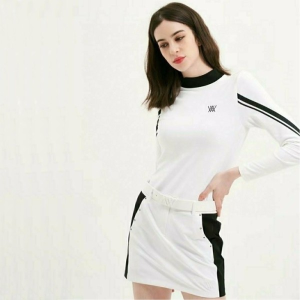 ✨[ANEWGOLF] 어뉴골프 여성 하프 넥 티셔츠 - gol129x