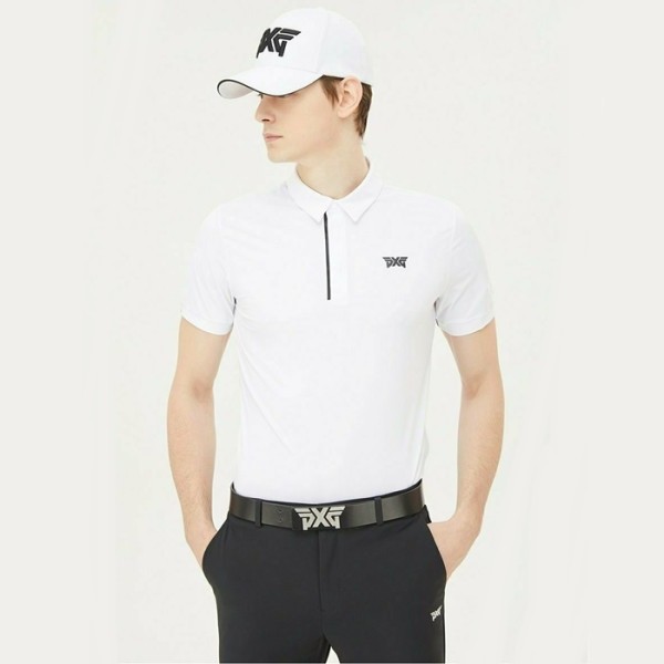 ✨PXG 남성 썸머 솔리드 에센셜 쇼츠슬리브 티셔츠- gol253x