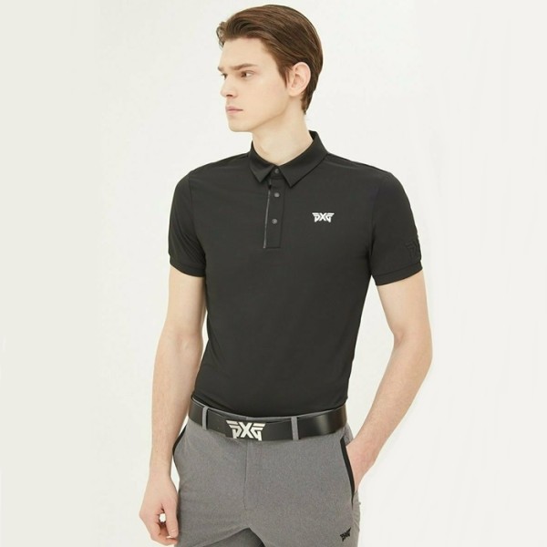 ✨PXG 남성 썸머 솔리드 에센셜 쇼츠슬리브 티셔츠- gol254x