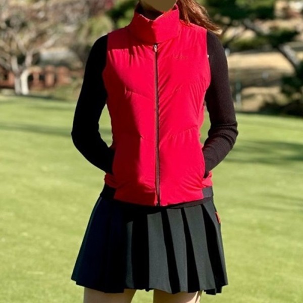 ✨타이틀리스트 여성 하이넥 다운 베스트 - gol271x