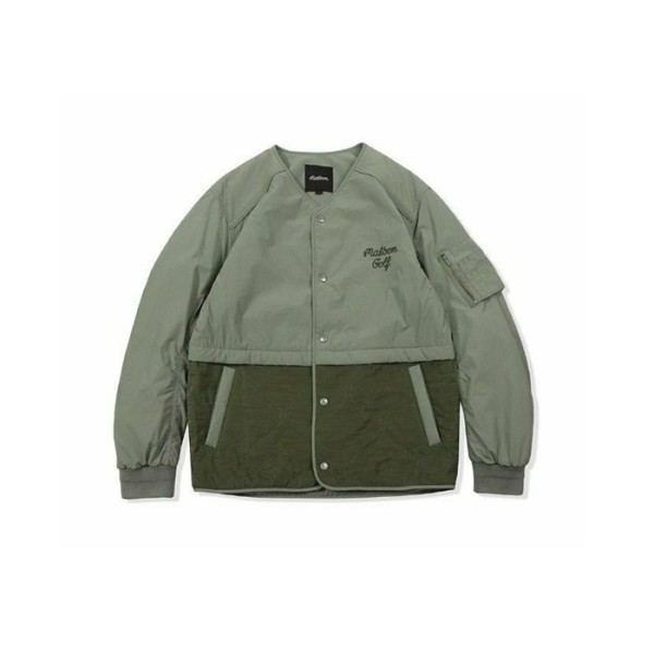 ✨[MALBON] 말본 남성 퀄팅 하이브리드 패딩 자켓 - gol329x