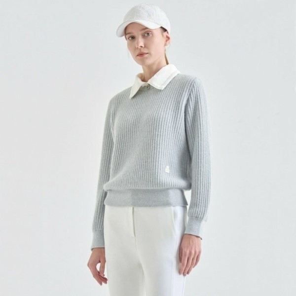 ✨[LANVIN BLANC] 랑방블랑 여성 인타르시아 니트 탑 - gol337x