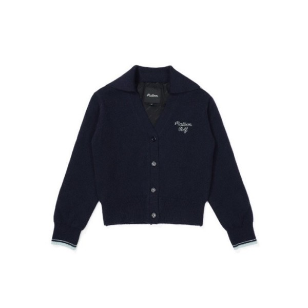 ✨[MALBON] 말본 여성 버킷 포인트 세일러 가디건 - gol380x