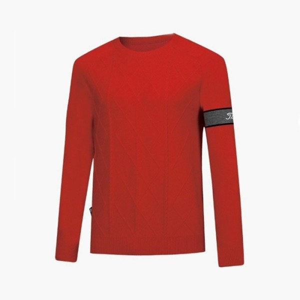 ✨[Titleist] 타이틀리스트 남성 케이블 라운드 넥 스웨터 - gol437x