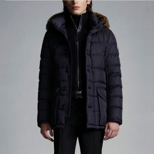 ❤몽클레어 남성 클루니 패치 로고 다운 패딩 - Moncler Mens Navy Down Padding - moc915x